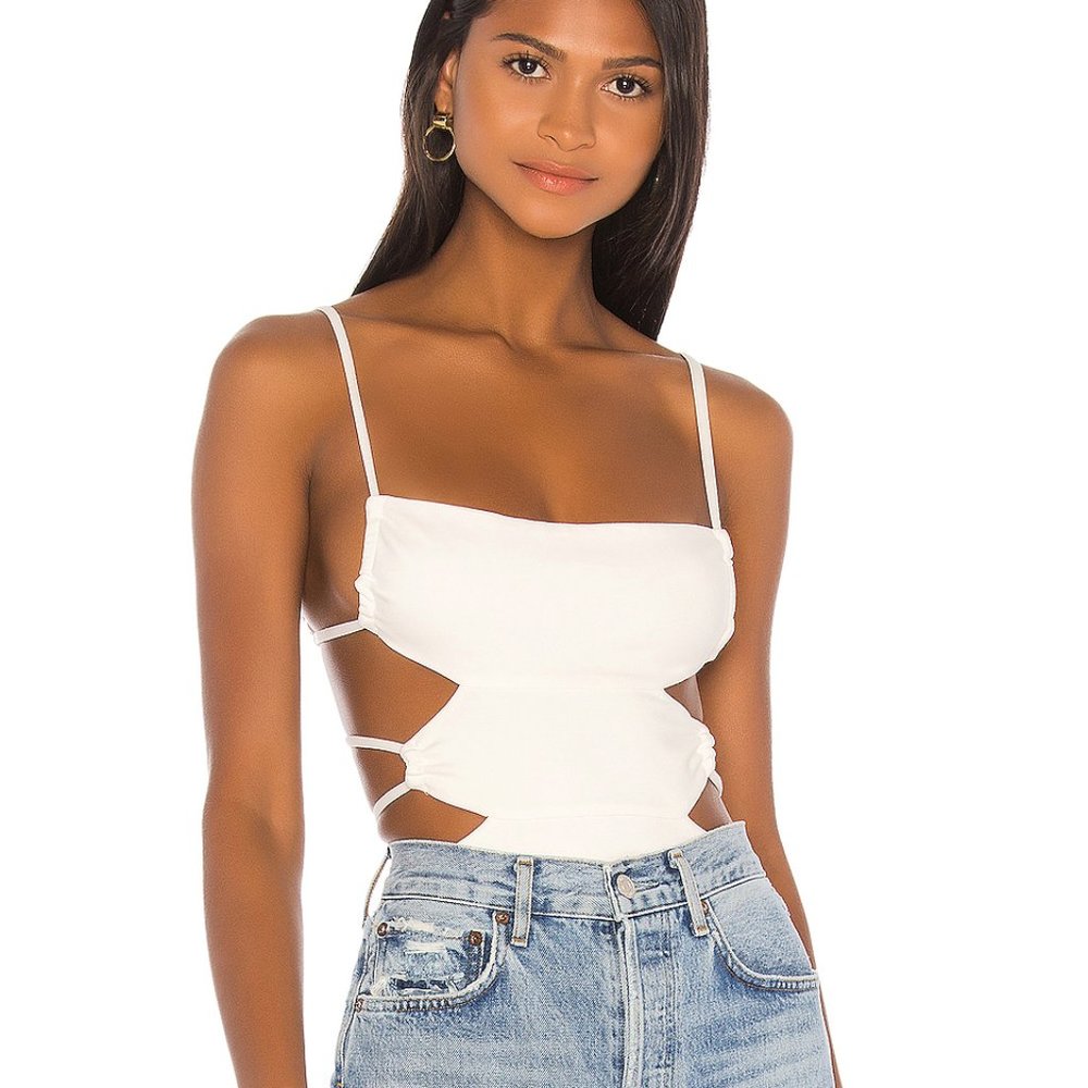 NEW NWT h:ours Mindy Bodysuit in White